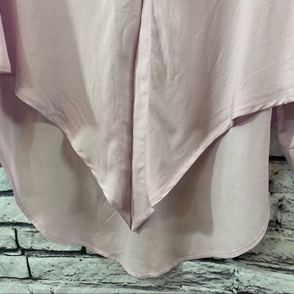 MAEVE Sandbridge Button Down Hi Low Tie Blouse - Picture 3 of 8